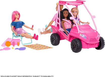 Barbie Mysteries: Beach Detectives Playset with Beach Buggy Toy Car & 10+ Accessories, Including Beach Chair & Towel, JFV68