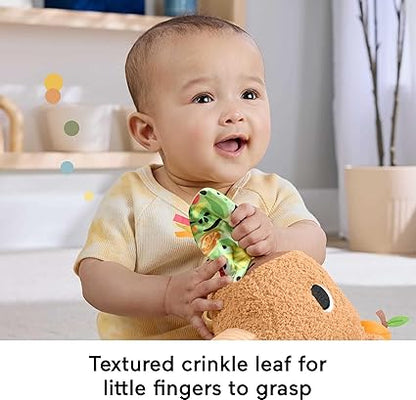 Fisher-Price Baby Sensory Toy Snuggly Snacky Capybara Plush