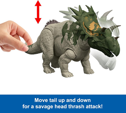 Mattel Jurassic World Rebirth Wild Roar Spiclypeus Dinosaur Toy (JGB89)