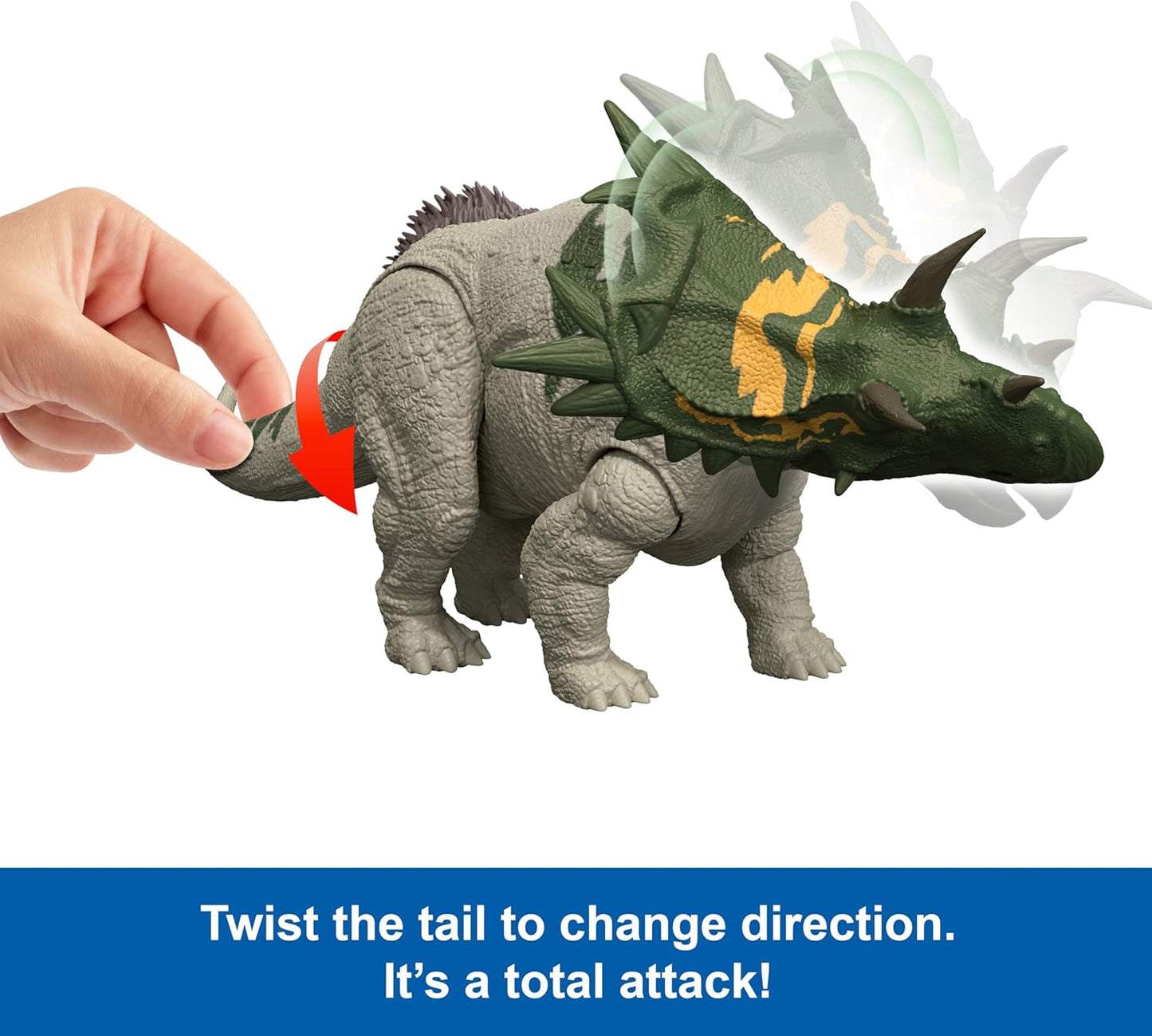 Mattel Jurassic World Rebirth Wild Roar Spiclypeus Dinosaur Toy (JGB89)