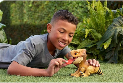Mattel Jurassic World Rebirth Primal Protector Aquilops Dolores Interactive Dinosaur Toy with Attack Action & Sounds