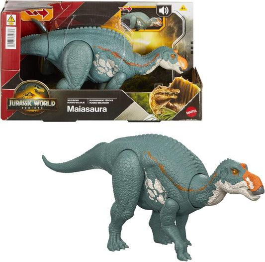 Mattel Jurassic World Rebirth Wild Roar Maiasaura Dinosaur Toy (JGC82)