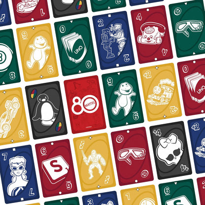 Mattel Games UNO Mattel 80th Ruby Red Card Game for Kids, Adults & Family Nights, Game Nights, Travel, Camping & Parties., JGK30