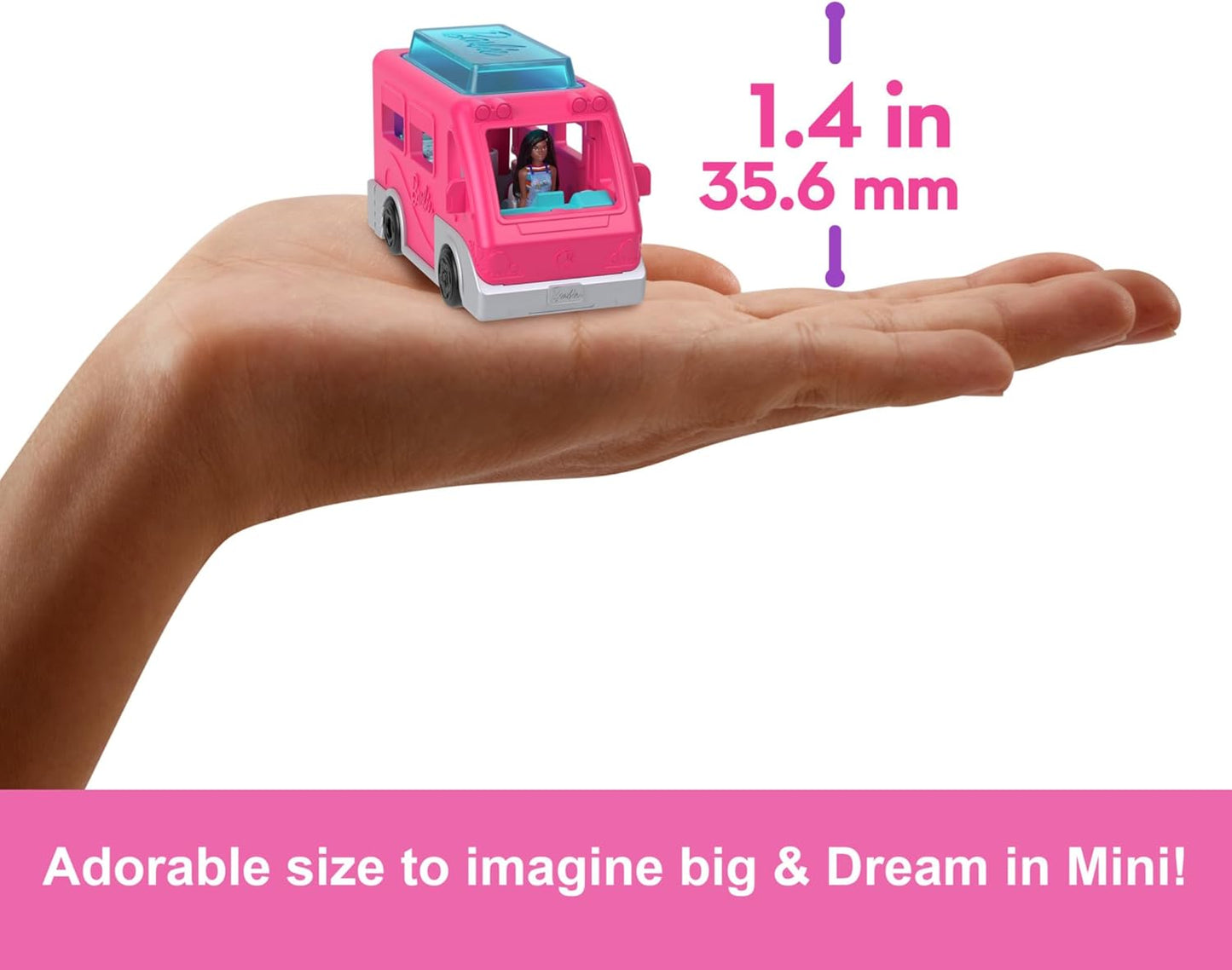 Barbie Mini Barbie Land 4-Pack Doll & Toy Vehicle Set (JGL30)