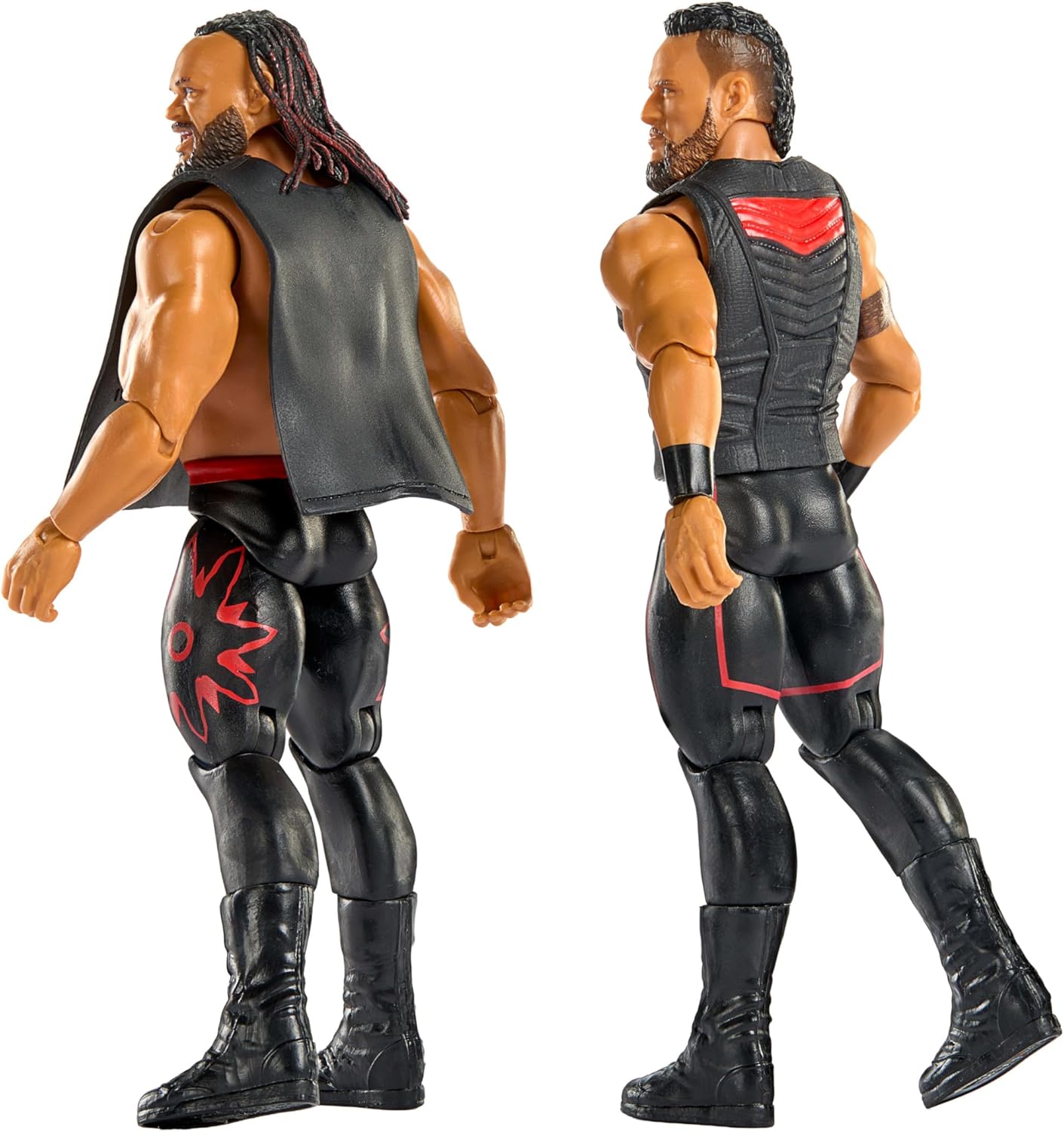 Mattel WWE Main Event Showdown Action Figures 2-Pack with Accessory, Series #24 Tama Tonga & Jacob Fatu Collectible Set, 6-inch, JHJ56