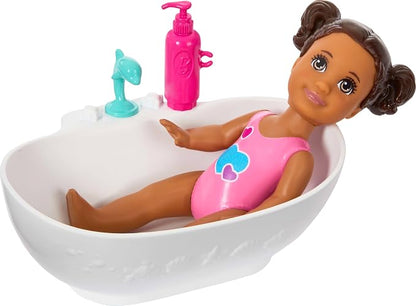 Barbie Family & Friends Skipper Babysitters Inc - Baby and Bathtub Playset (JJB43)