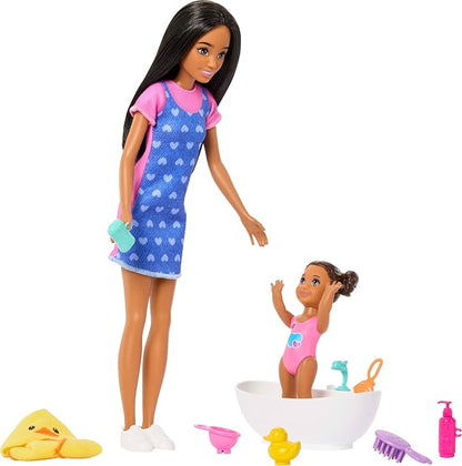Barbie Family & Friends Skipper Babysitters Inc - Baby and Bathtub Playset (JJB43)