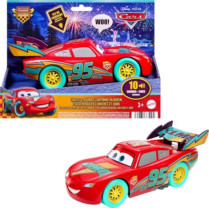 Mattel Disney Pixar Cars: Race To Celebrate - Lights & Sounds Lightning Mcqueen (JMT55)
