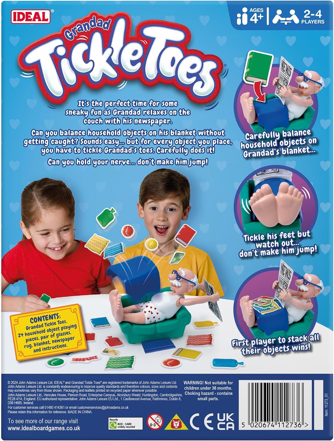 IDEAL - Grandad Tickle Toes, Board Game