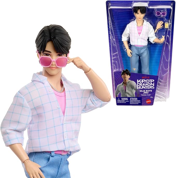 Mattel KPOP Demon Hunters: Saja Boys Jinu 'Soda Pop' Figure (JRN38)