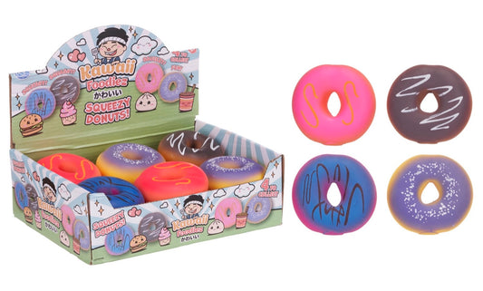 7.5cm Kawaii Foodiez Squeezy Donuts - Stress Relief Sensory Toy