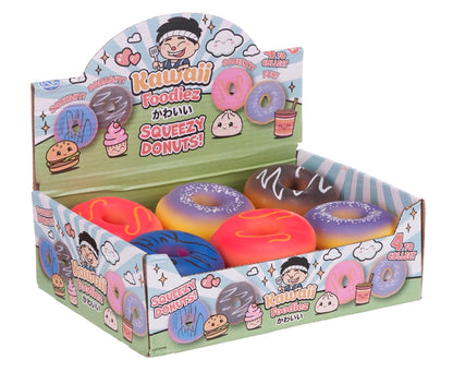 7.5cm Kawaii Foodiez Squeezy Donuts - Stress Relief Sensory Toy