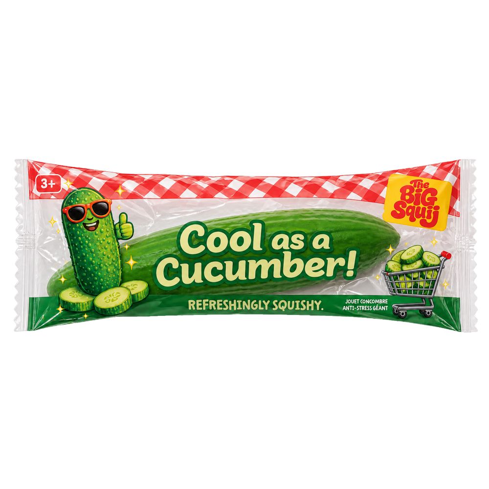 Keycraft: Big Squij Cucumber Slow-Rise Squishy Toy, Single Pack