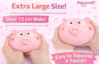 Jumbo Squishy Pig Slow-Rise Sensory Toy – Extra Large Squeeze Stress Toy