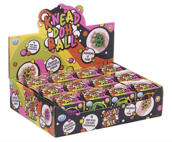 Knead Doh Neon Grid Ball - Squishy & Fun!