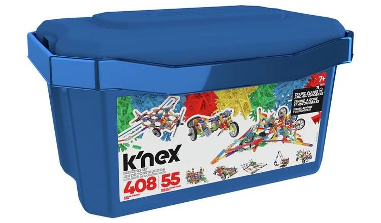 K'NEX 55 Model Building Set: 408 Pieces, In Tub, Ages 7+
