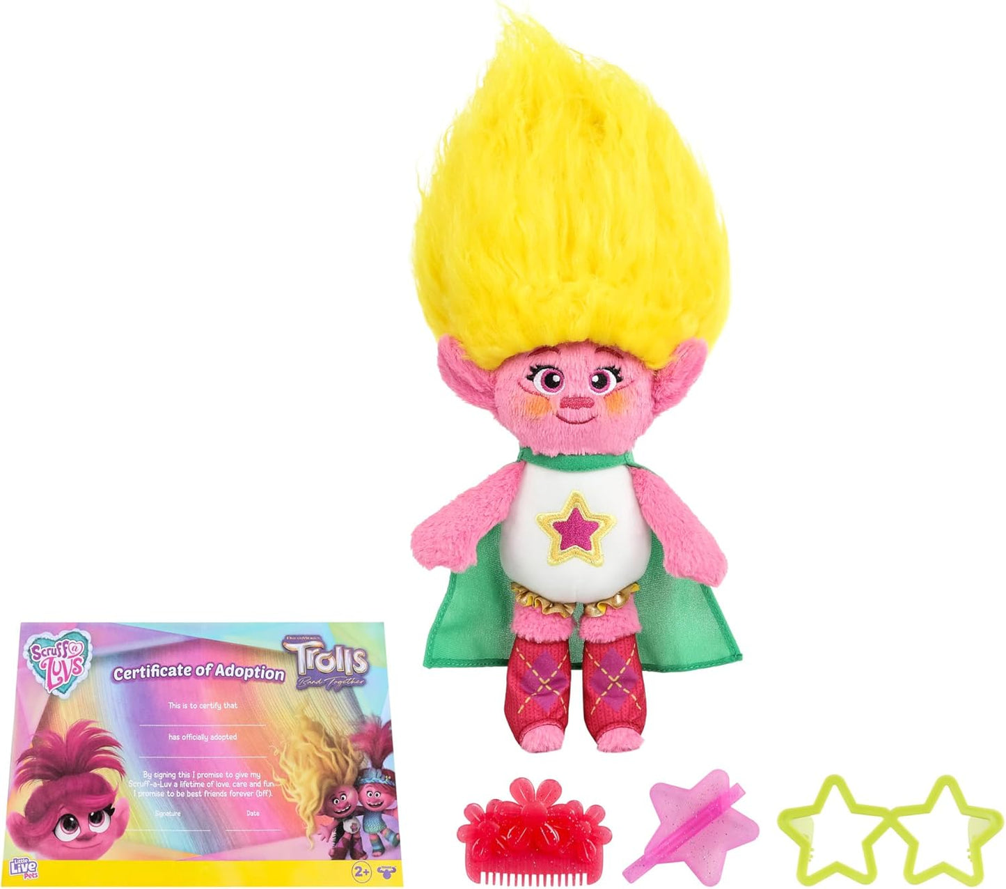 Little Live Pets Scruff-a-Luvs Trolls Band Together Reveal. Wash, Reveal And Style A Cute Plush Trolls Doll