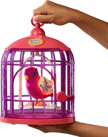 Little Live Pets - Lil' Bird & Bird Cage, New Light Up Wings