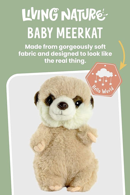 Living Nature Baby Meerkat Stuffed Animal Plush Toy
