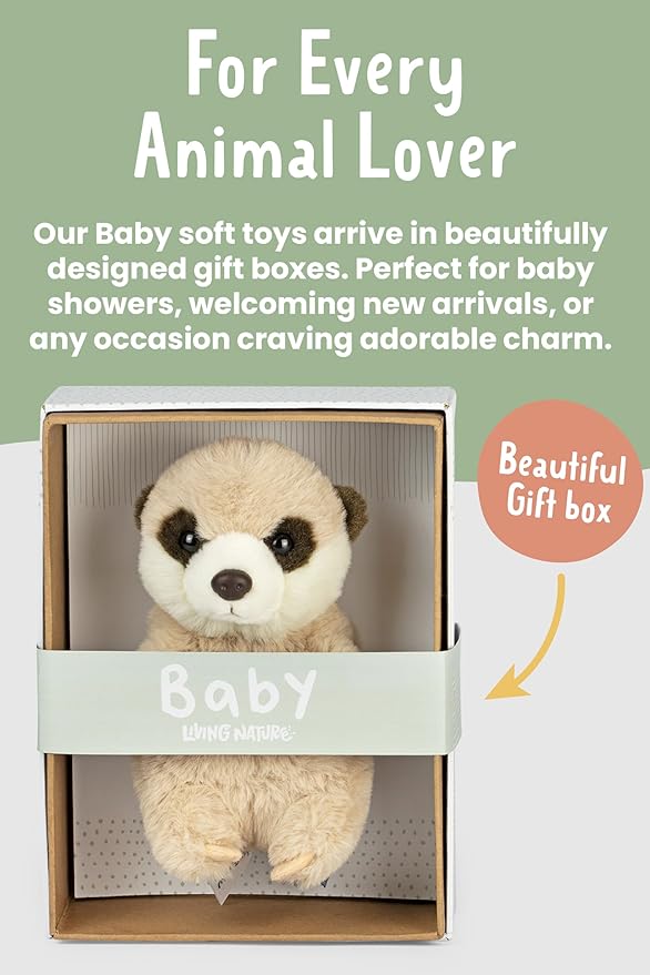 Living Nature Baby Meerkat Stuffed Animal Plush Toy