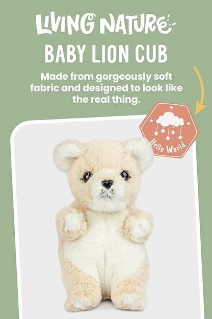 Living Nature Baby Lion Cub Stuffed Animal Plush Toy