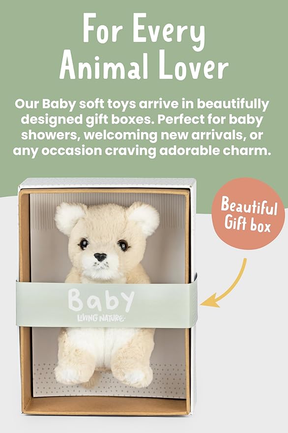 Living Nature Baby Lion Cub Stuffed Animal Plush Toy