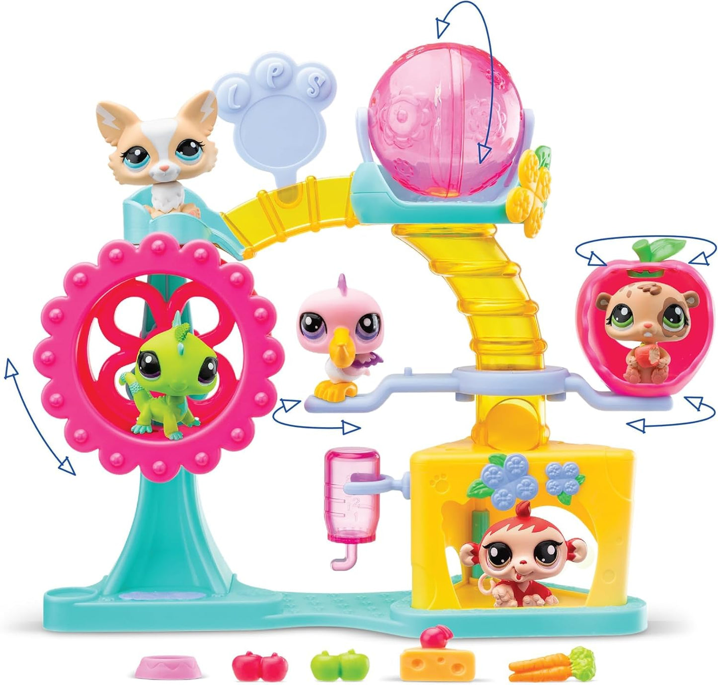 Littlest Pet Shop Fun Factory Playset | LPS Playset With 2 Exclusive Pet Mini Figures 10 Accessories 1 Collector Card