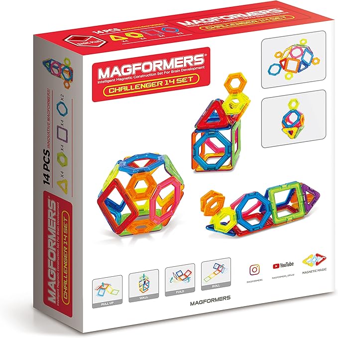 Magformers: Challenger 14 - Magnetic Construction Tiles Toy