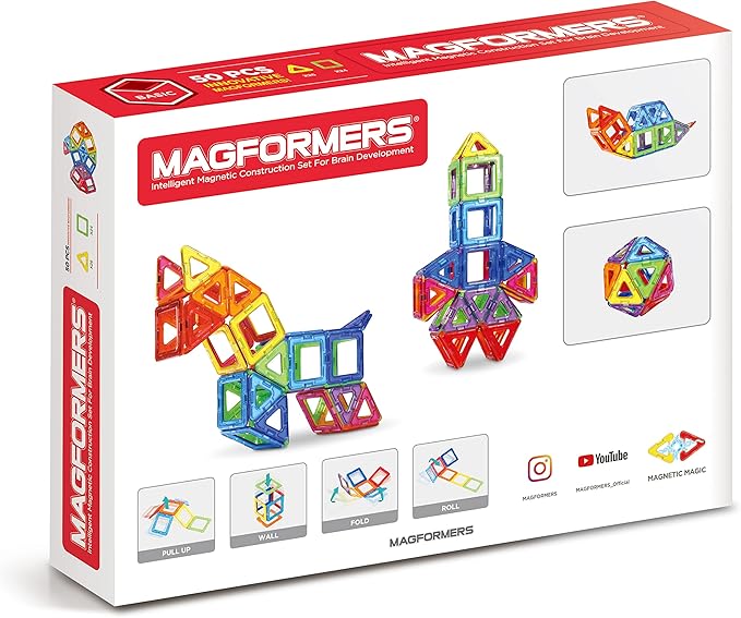 Magformers: Set of 50 Magnetic Pieces