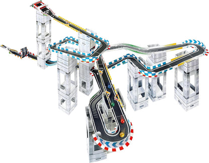 University Games | Marble RaceTrax Game | 68 pieces Marble Race Track