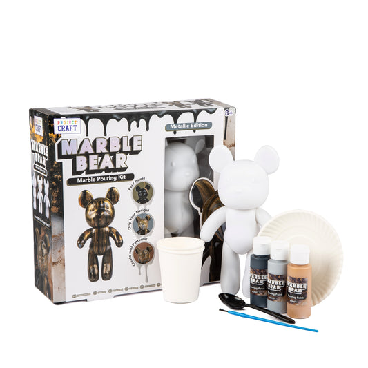Marble Bear | Paint Your Own Bear - Metallic Edition