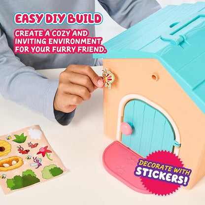 Little Live Pets My Puppy's Home Minis - Teal & Orange Home Plush Toy Puppy and Kennel Playset Surprise Reveal! Build Your Puppy's Home, Name Your Puppy and SURPRISE! Puppy Appears!