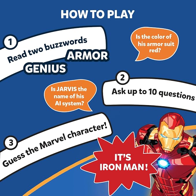 Skillmatics Marvel Guess In 10 Card Game
