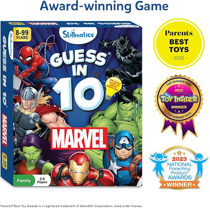 Skillmatics Marvel Guess In 10 Card Game