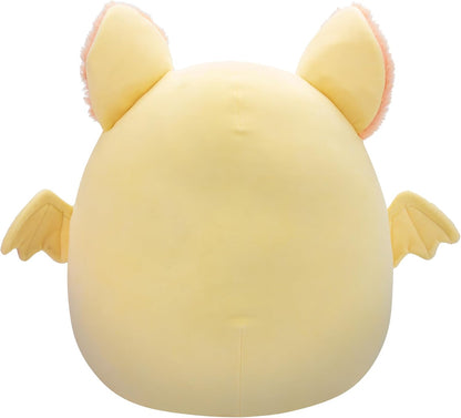 Squishmallows 16 Inch Plush - Meghan the Cream and Pink Bat with Fuzzy Belly