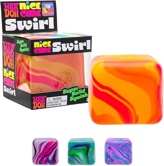 NeeDoh Nice Cube Swirl - Squishy Fidget Toy