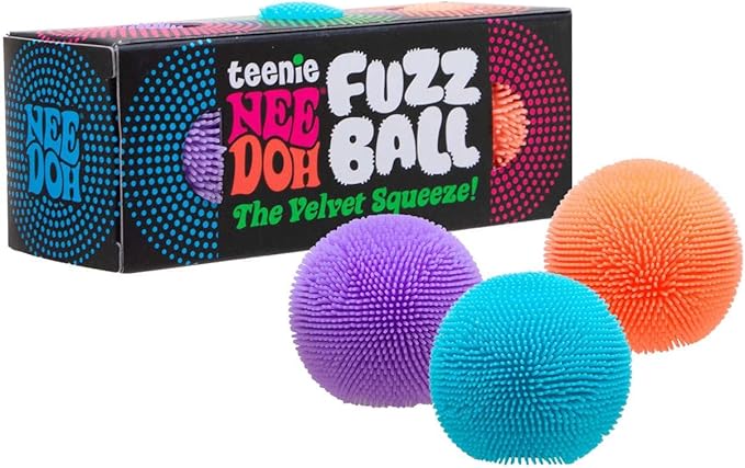 NeeDoh Teenie: Fuzz Ball 3-Pack Squeeze Toy (Styles Vary)
