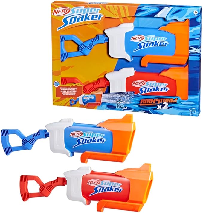 NERF Super Soaker Double Pack Rainstorm Riot Launcher