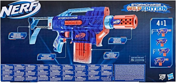 NERF Elite 2.0: Stormcharge Wild Edition, Motorized Blaster