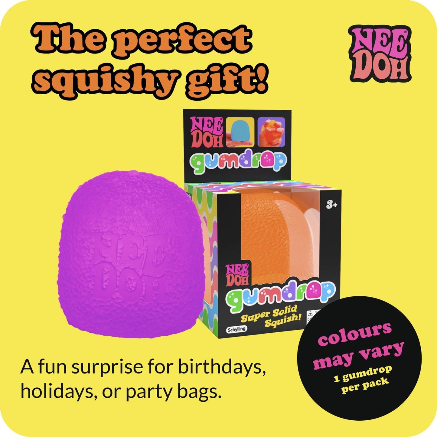 NeeDoh Gumdrop Squishy Fidget Toy - Sweetie-Themed Stress Ball