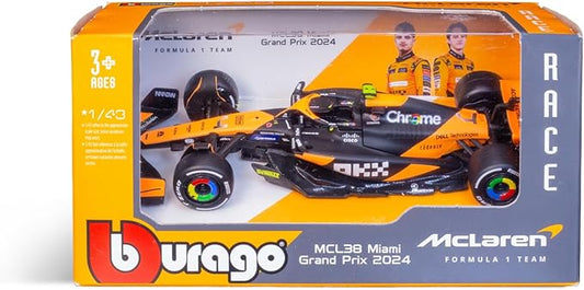 Bburago F1 Formula 1 MCLAREN MCL38 (2024) NORRIS 1:43 Scale Die-Cast Replica Collectible Race Car Model