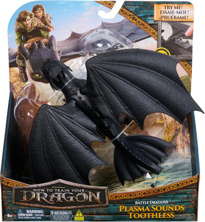 Dreamworks Dragons, How to Train Your Dragon, Battle Dragons, Plasma Sounds Night Fury, 13” Action Figure