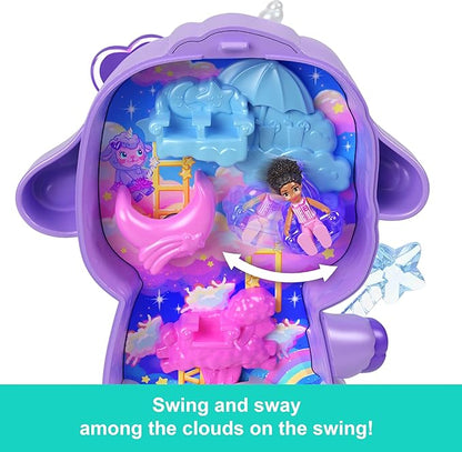 Polly Pocket Dolls & Playset, Cozy Dreamland Lamb Compact