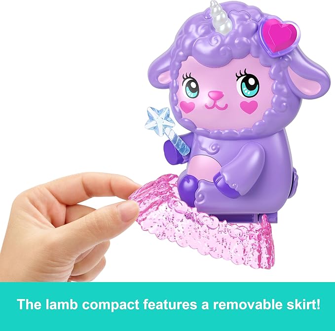 Polly Pocket Dolls & Playset, Cozy Dreamland Lamb Compact