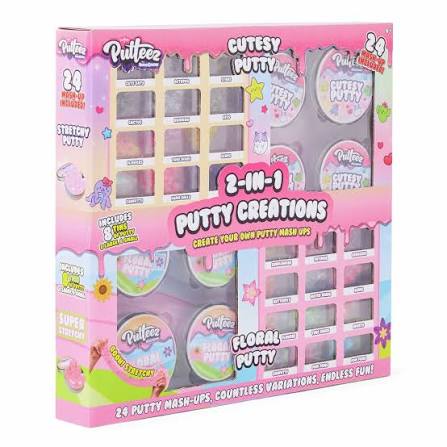 Toymania Putteez - 2 in 1 Putty Creations Cutesy Putty and Floral Putty