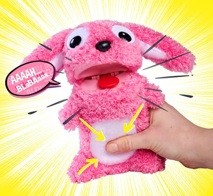 SCREAMERZ Prank Plush - Rambling Rabbit 30cm Interactive Plush (Pink Rabbit)