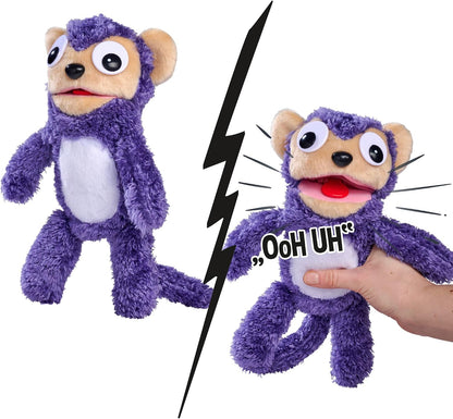 SCREAMERZ Prank Plush - Monkey Madness 30cm Intercative Plush (Purple Monkey)