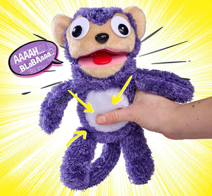 SCREAMERZ Prank Plush - Monkey Madness 30cm Intercative Plush (Purple Monkey)