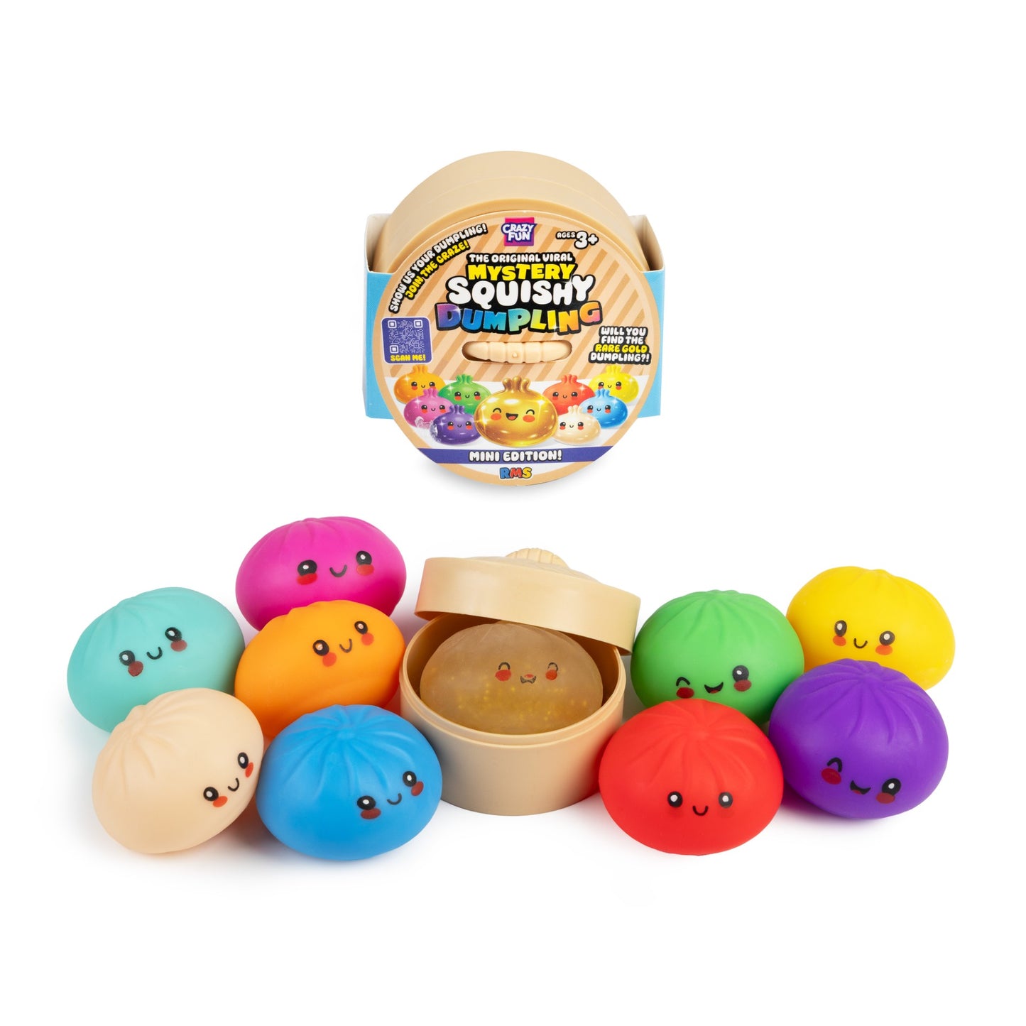 RMS The Original Viral Mystery Squishy Dumpling, Mini Edition - Single Pack