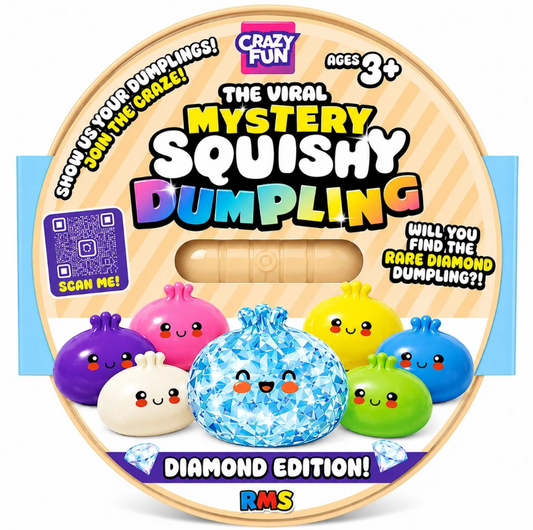 RMS The Original Viral Mystery Squishy Dumpling, Diamond Edition - Single Pack